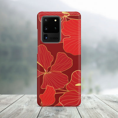 Red Passion Leaves Samsung Case