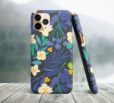 Blue Foliage iPhone Case