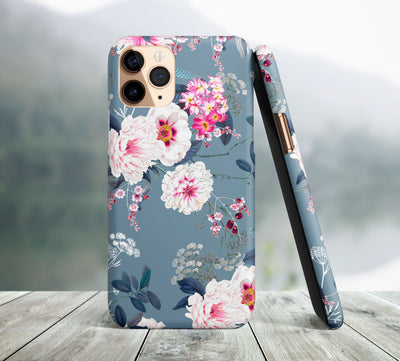 Grey Floral iPhone Case