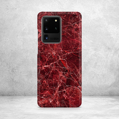 Fire Red Marble Samsung Case