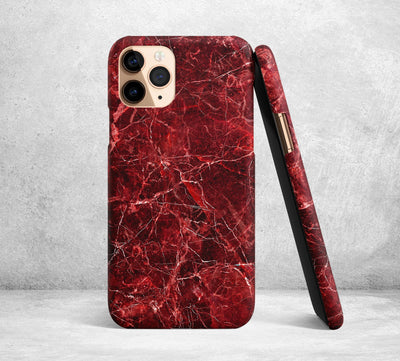 Fire Red Marble iPhone Case