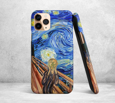 Starry Night The Scream iPhone Case