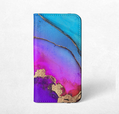 Purple Watercolor iPhone / Samsung Wallet Case