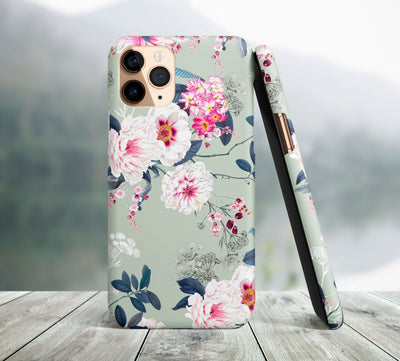 Teal Floral iPhone Case