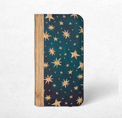 Green Stars iPhone Wallet Case