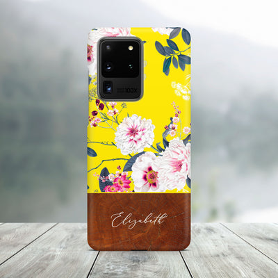 Yellow Floral Samsung Case