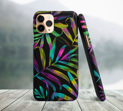 Neon Leafs iPhone Case