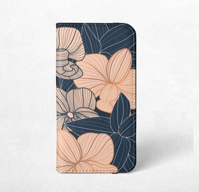 Floral iPhone Wallet iPhone / Samsung Case